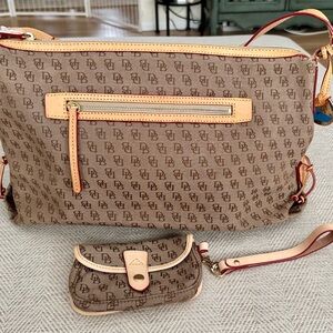 Dooney & Bourke Tan Crossbody Bag with Coin Purse